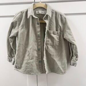 Zara boys button up curdoroy shirt size 2-3